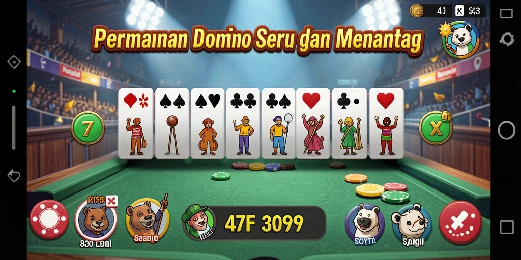 Tampilan menarik dari gameplay Domino di 47F.