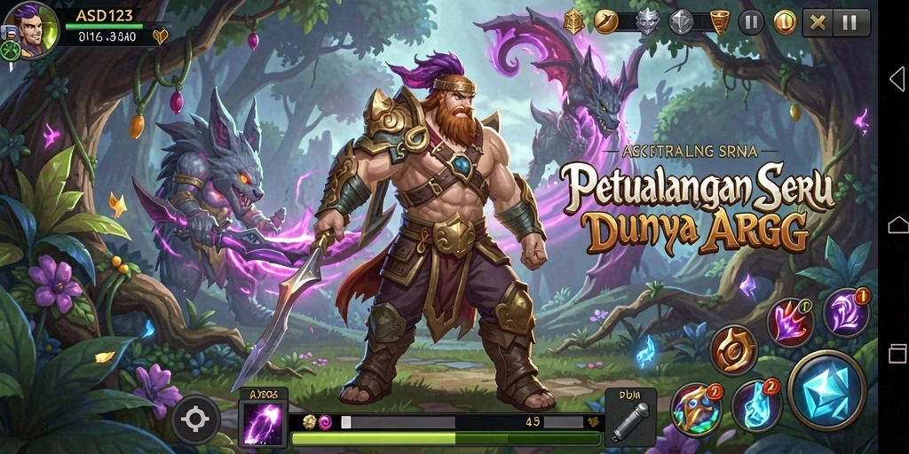 Tangkapan layar dari gameplay ARPG yang mendebarkan di ASD123.