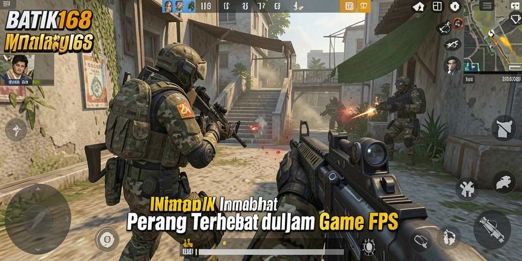 Screenshot menampilkan aksi intens dalam gameplay FPS.