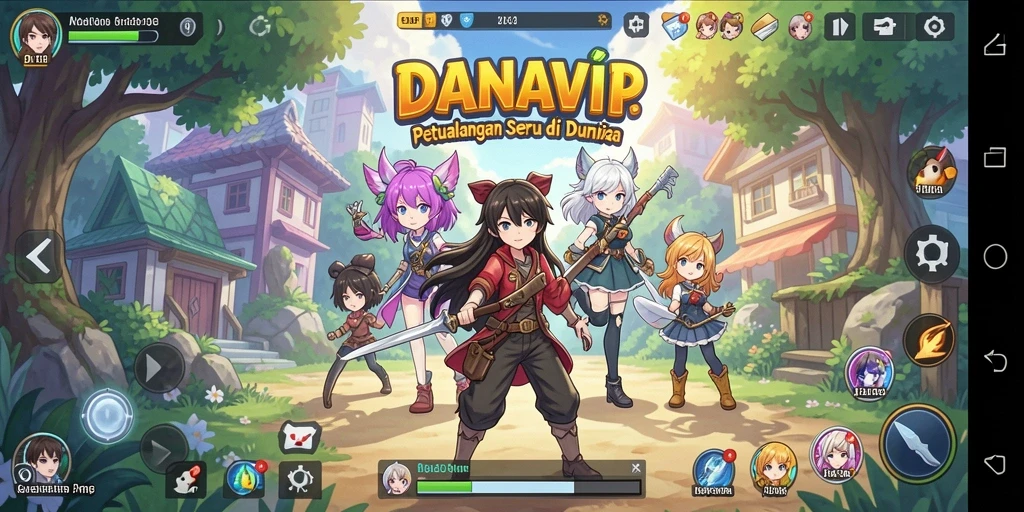 Tampilan gameplay seru DANAVIP yang penuh aksi.