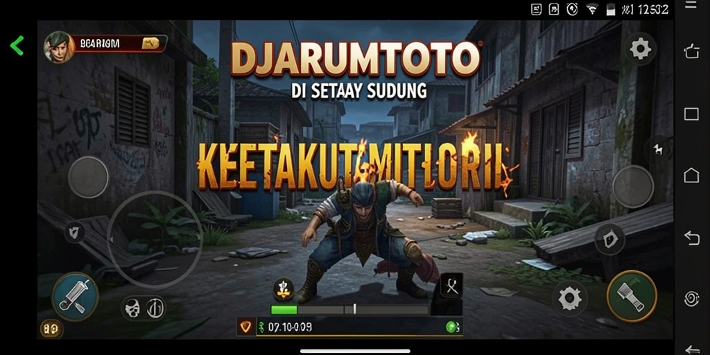 Screenshot gameplay DJARUMTOTO yang menampilkan suasana horror yang mencekam.