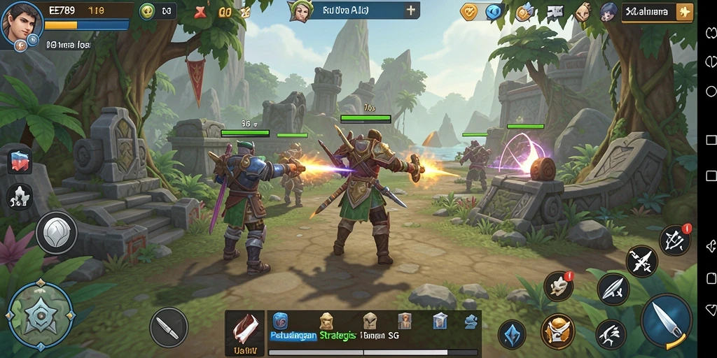 Screenshot gameplay EE789 memperlihatkan strategi dan aksi perang yang menegangkan.