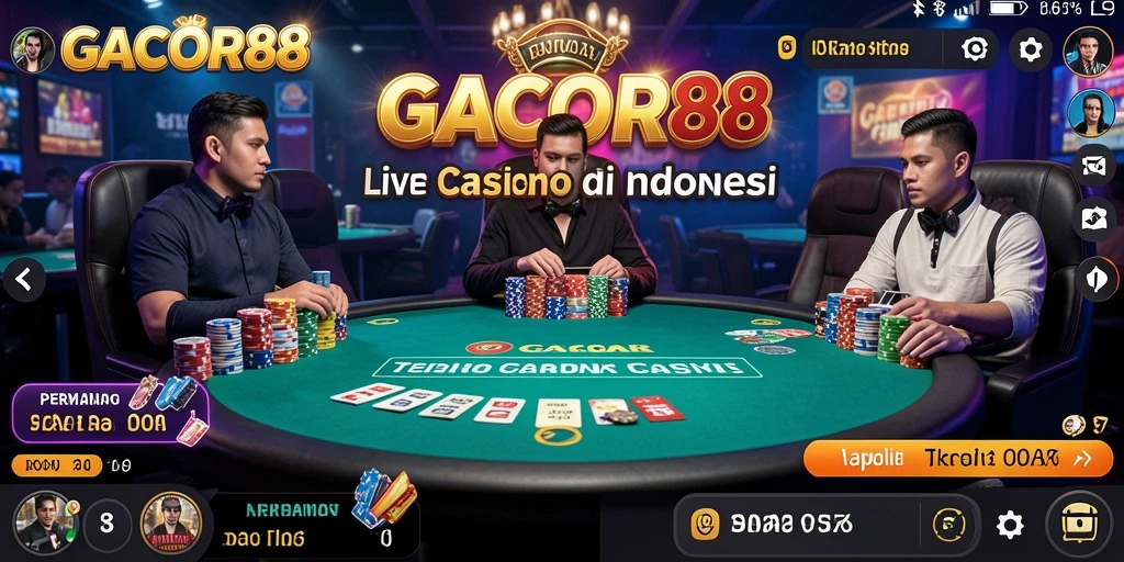 Tampilan gameplay GACOR88 yang memukau dan interaktif di Live Casino.