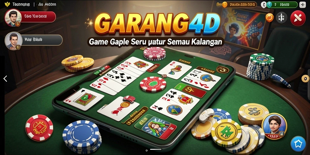 Screenshot GARANG4D menampilkan gameplay gaple yang seru.