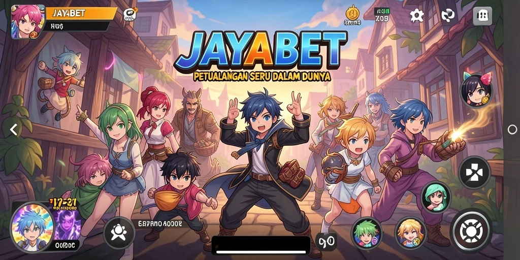 Tampilan menarik dari gameplay <strong>JAYABET</strong> dengan karakter anime yang dinamis.