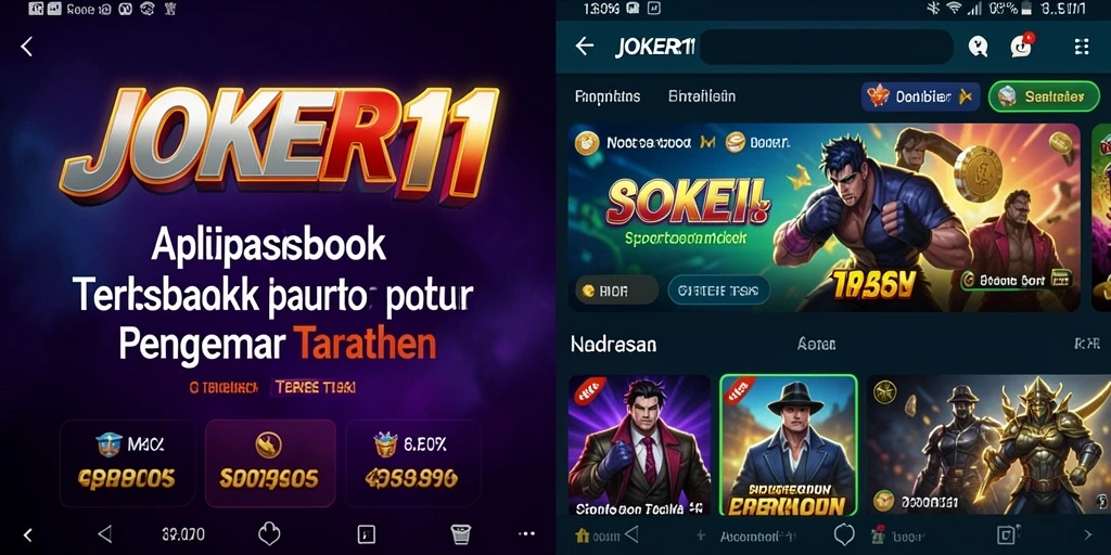 Screenshot JOKER11 menampilkan antarmuka taruhan olahraga yang dinamis.