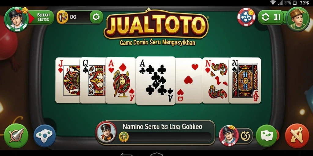 Gameplay seru JUALTOTO dengan grafis menarik dan interaksi pemain.