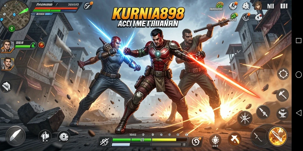 Tangkapan layar menampilkan aksi seru dalam KURNIA898.