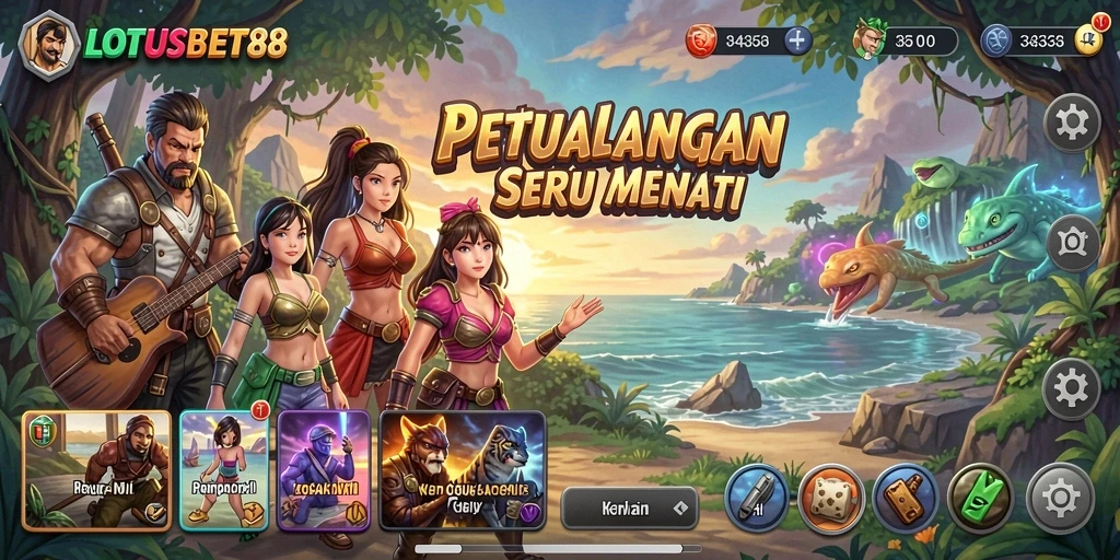 Gameplay LOTUSBET88 yang menampilkan petualangan seru dan grafis menakjubkan.