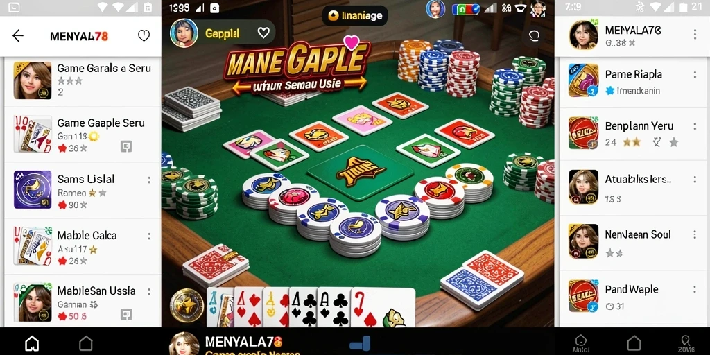 Screenshot gameplay Gaple yang seru dan interaktif.