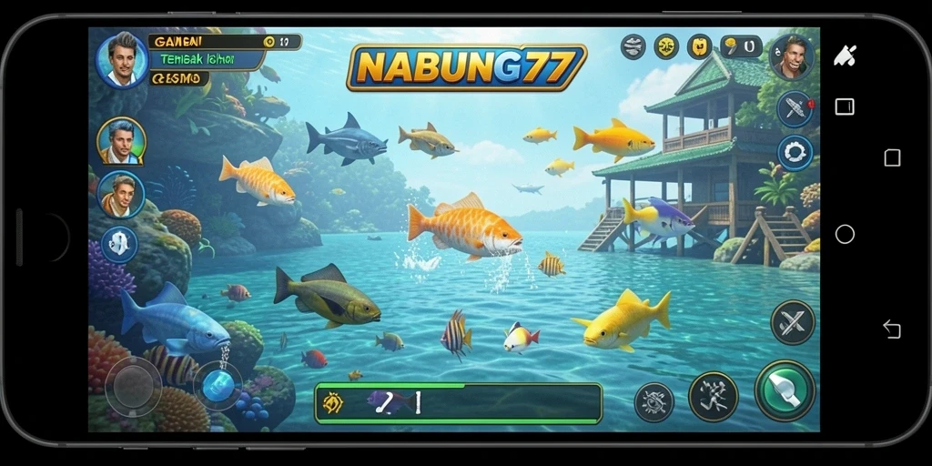 Tampilan menembak ikan yang seru di NABUNG77.