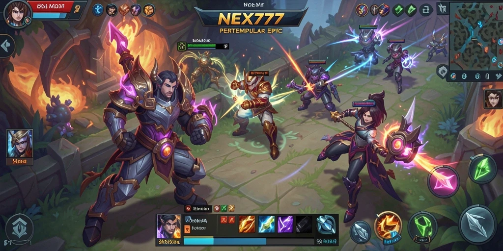 Pengalaman gameplay MOBA yang seru dan mendebarkan.