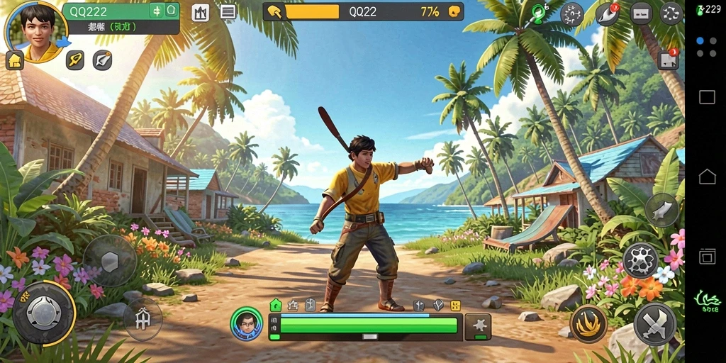 Tampilan gameplay seru dan interaktif dari QQ222.