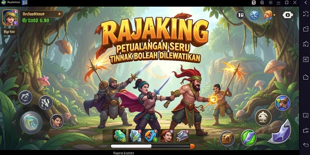 Tampilan gameplay RAJAKING yang menakjubkan dalam petualangan seru.