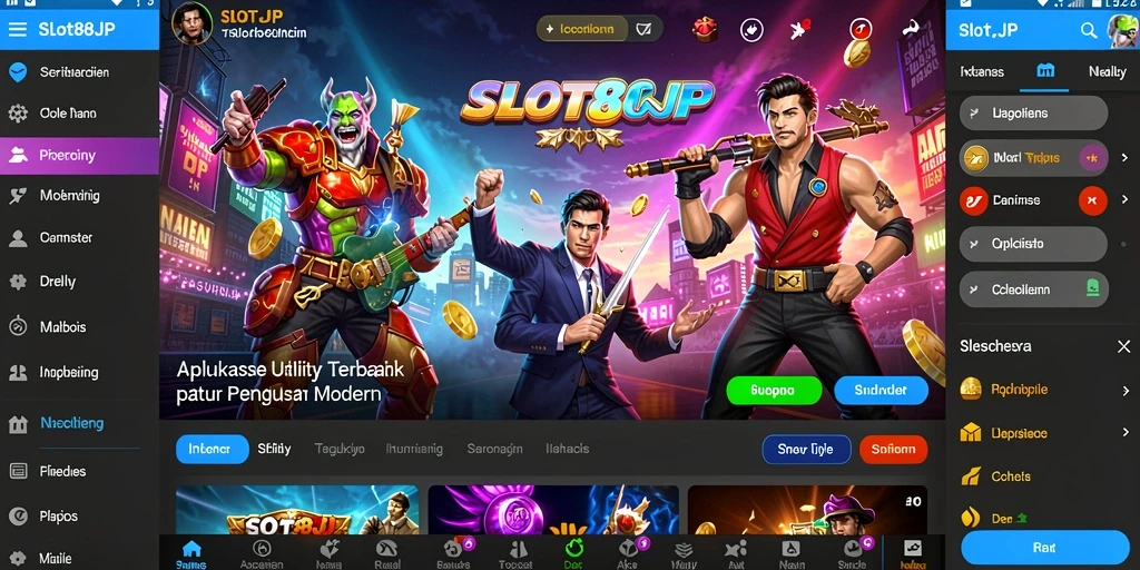 Tampilan antarmuka aplikasi SLOT88JP yang modern dan ramah pengguna.