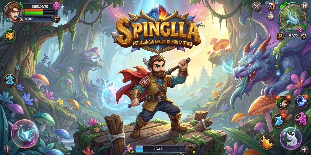 Tampilan gameplay <strong>SPINGILA</strong> yang mendebarkan di dunia petualangan.