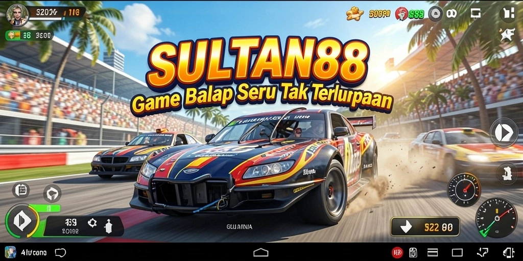 Gameplay SULTAN88 menampilkan balapan yang seru dan mendebarkan.