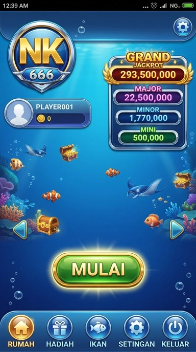 Tampilan antarmuka aplikasi nk666 yang intuitif dan menarik.